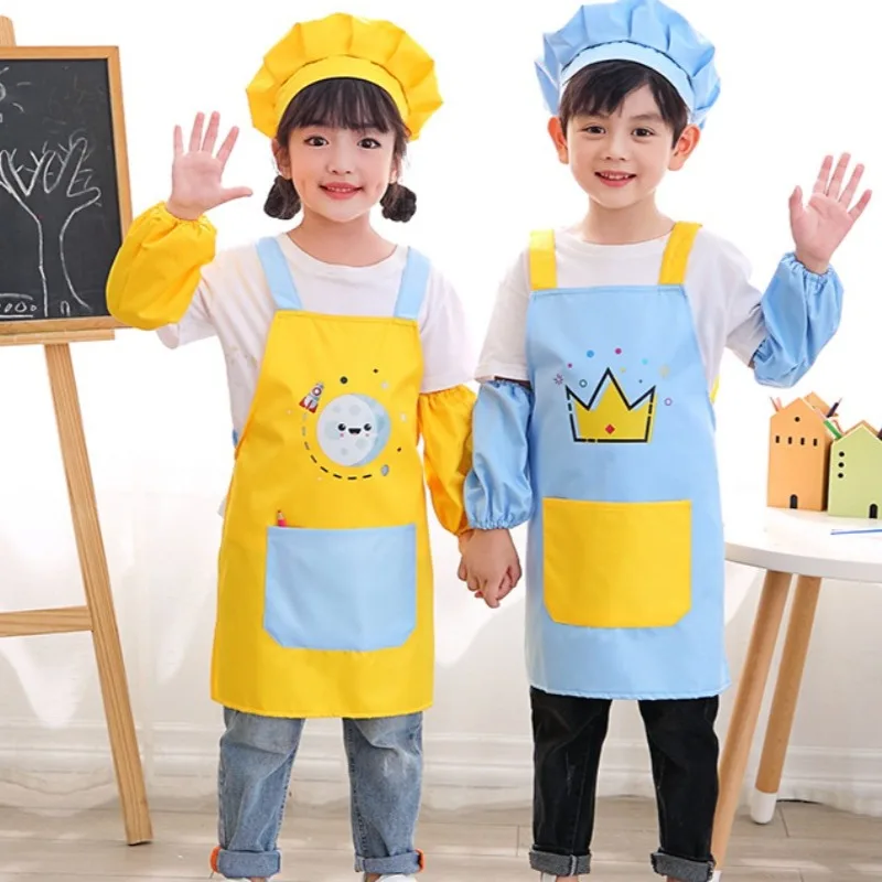 Kitchen Baking Drawing - 3피스 어린이 주방 앞치마 세트 베이킹