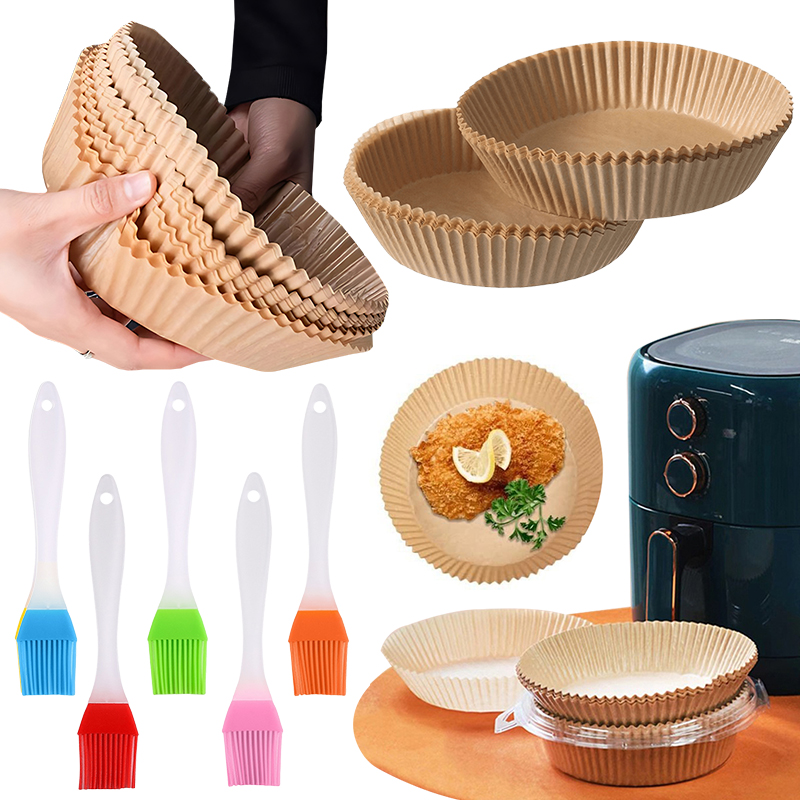 Kitchen Baking Gadgets - 50/100개 에어프라이어 종이 접시 (랜덤 색상