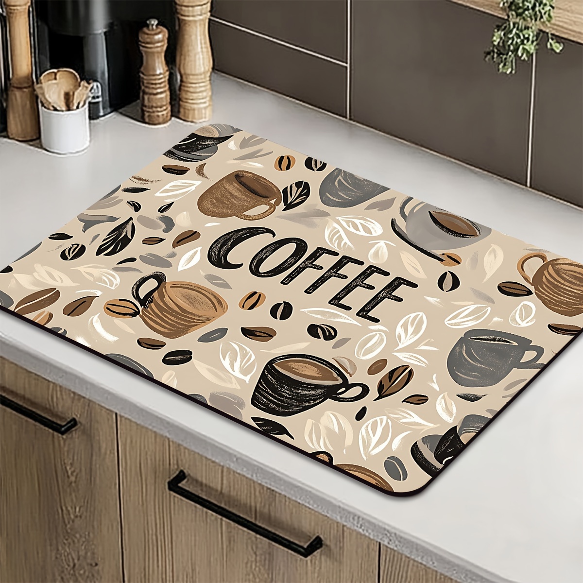 귀여운 만화 고양이 디자인의 빠른 건조 매트, 초흡수성 - Super Kitchen Baking Mat 리뷰 및 가격