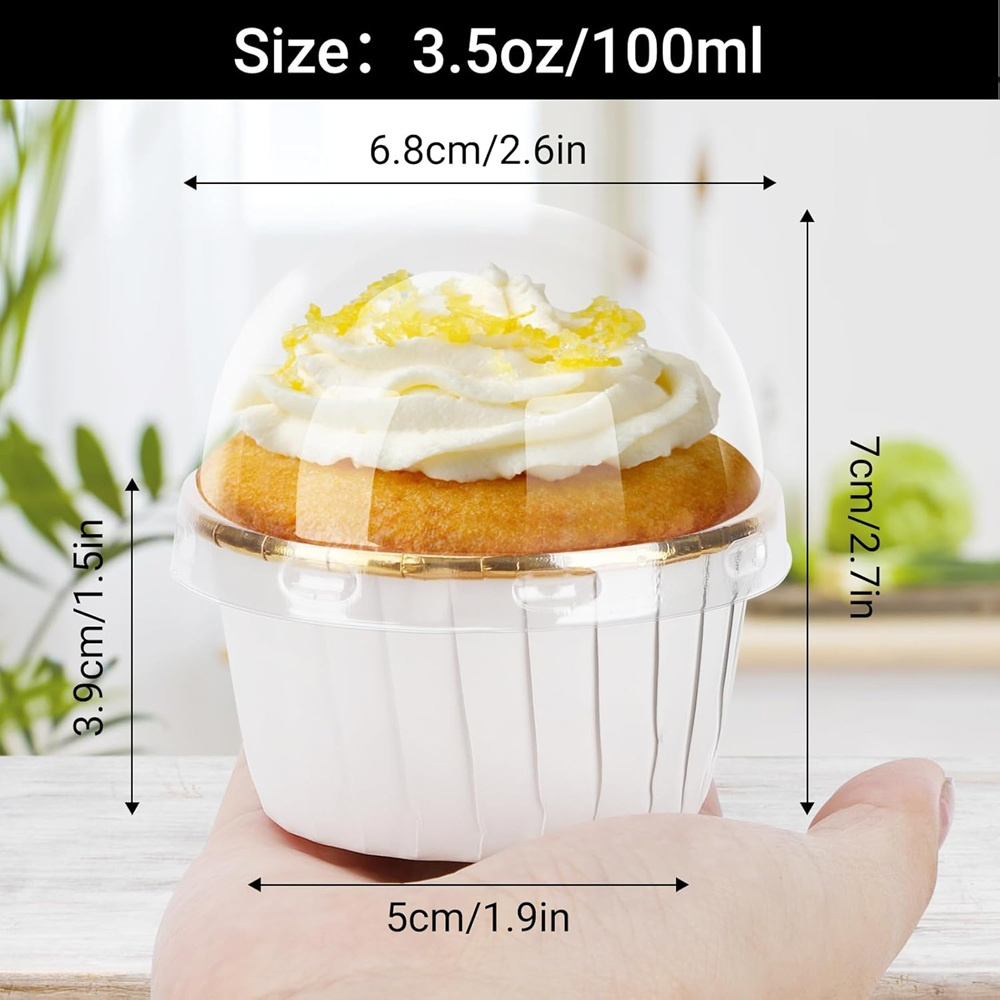50개 머핀 컵 종이 컵케이크 래퍼 베이킹 컵 케이스  - Kitchen Tools For Baking 리뷰 및 가격