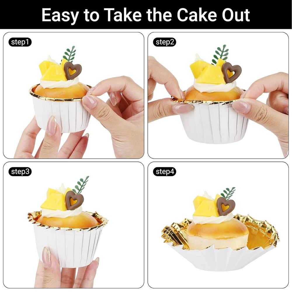 50개 머핀 컵 종이 컵케이크 래퍼 베이킹 컵 케이스  - Kitchen Tools For Baking 리뷰 및 가격