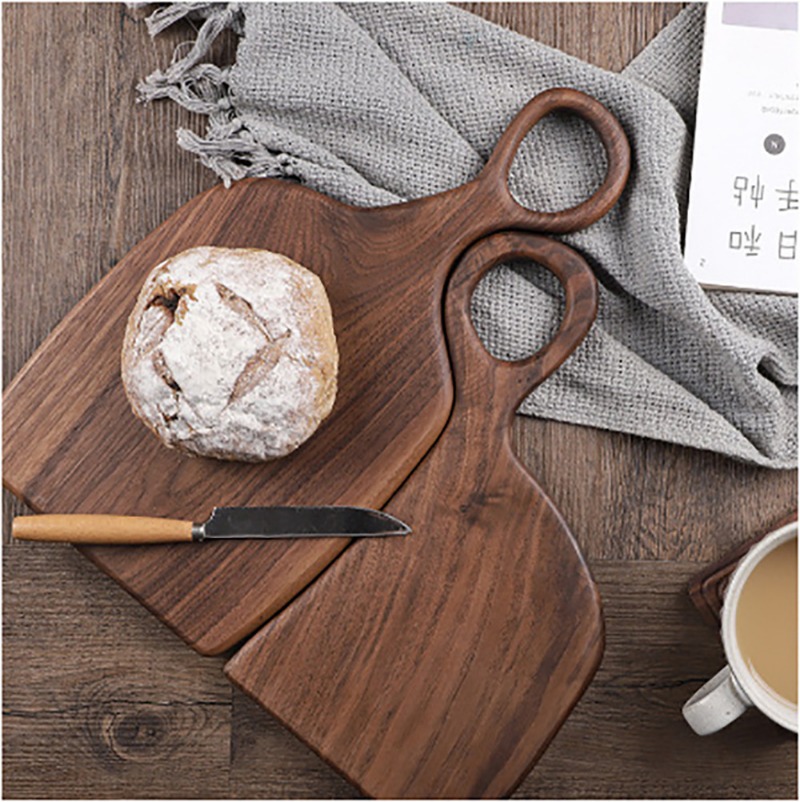 검은 호두 단단한 도마 나무 트레이 피자 보드 도마 주 - Kitchen Utensils 리뷰 및 가격