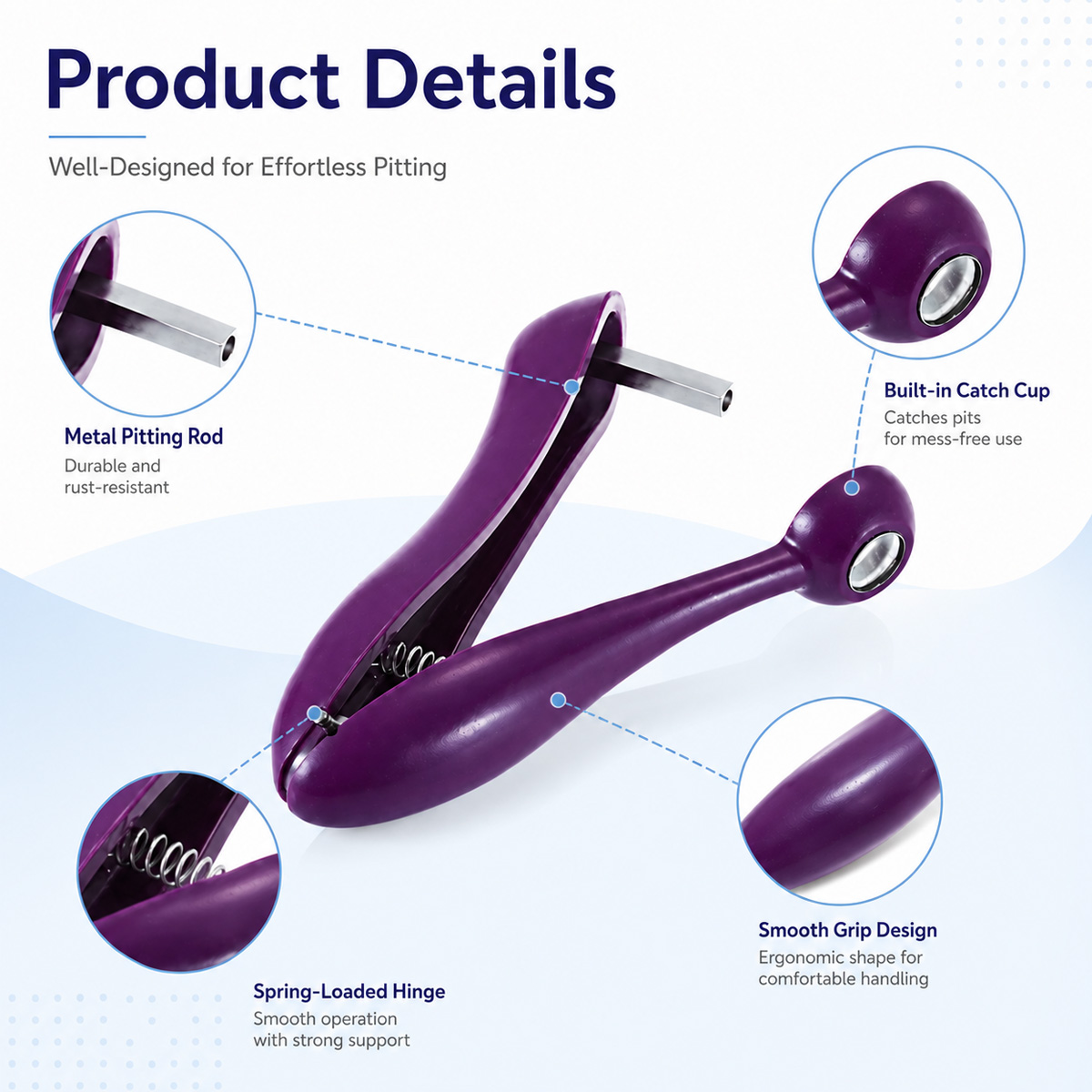 체리 씨 제거기 휴대용 체리 피터 도구 및 올리브 피터 - Kitchen Tools For Baking 리뷰 및 가격