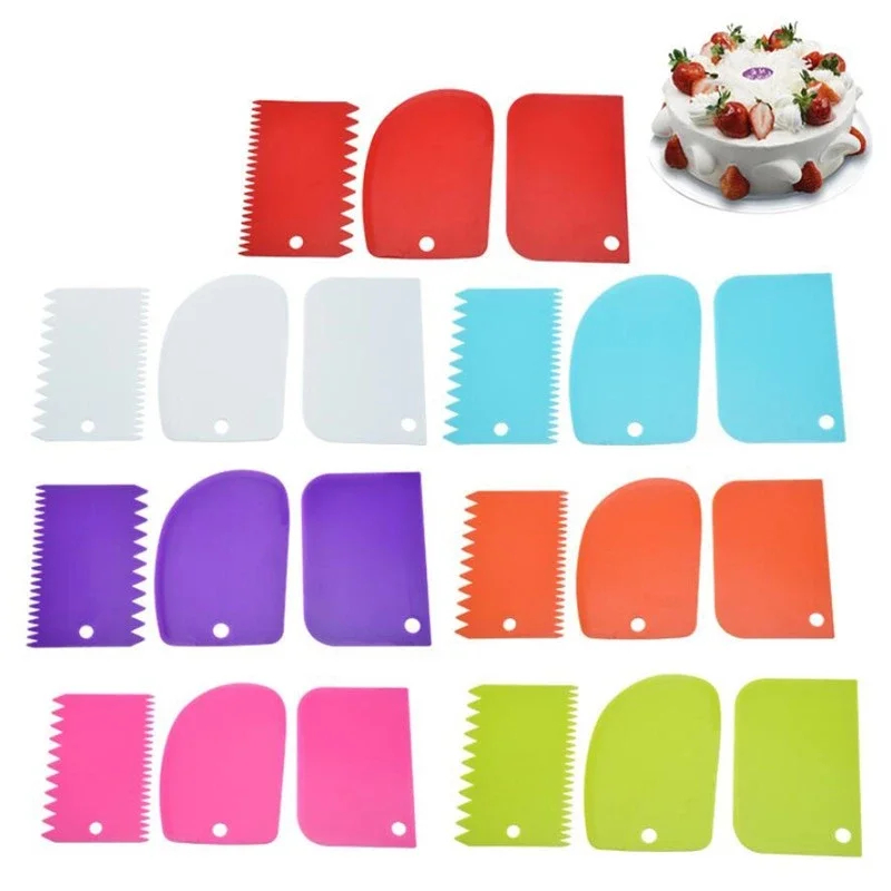 3PCS 크림 스크레이퍼 스무더 불규칙한 톱니 모양 D - Kitchen Tools For Baking 리뷰 및 가격