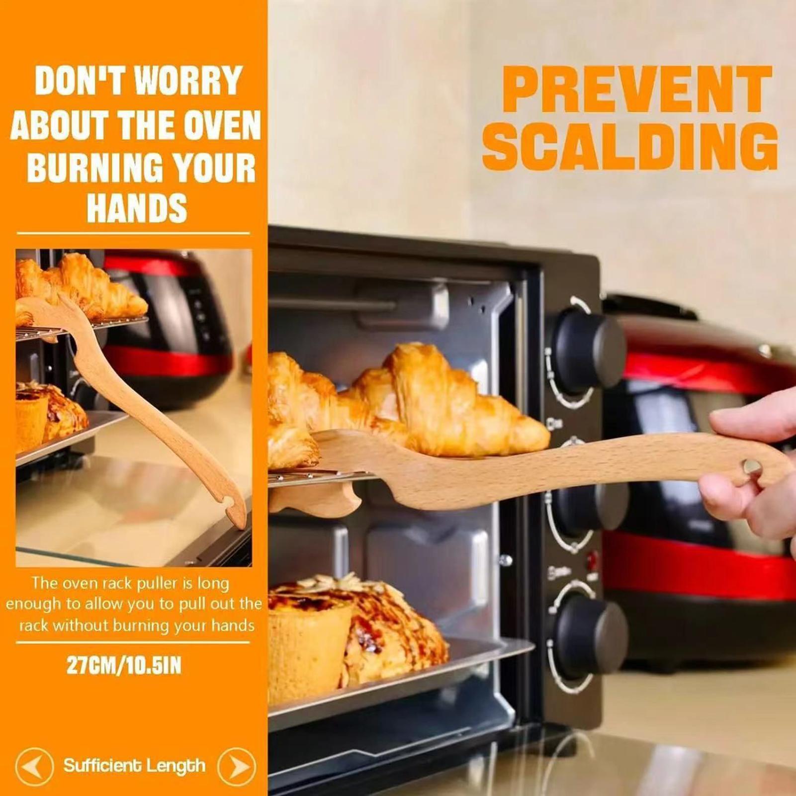 오븐 랙 풀러 도구, 나무 긴 손잡이, 열에 강한 주방 - Cool Kitchen Baking Gadgets 리뷰 및 가격